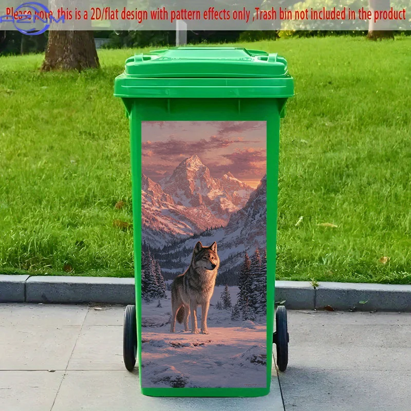2D Flat Printing 1pc 2D Pattern Printed Kitchen Trash Can Sticker xcm, 
