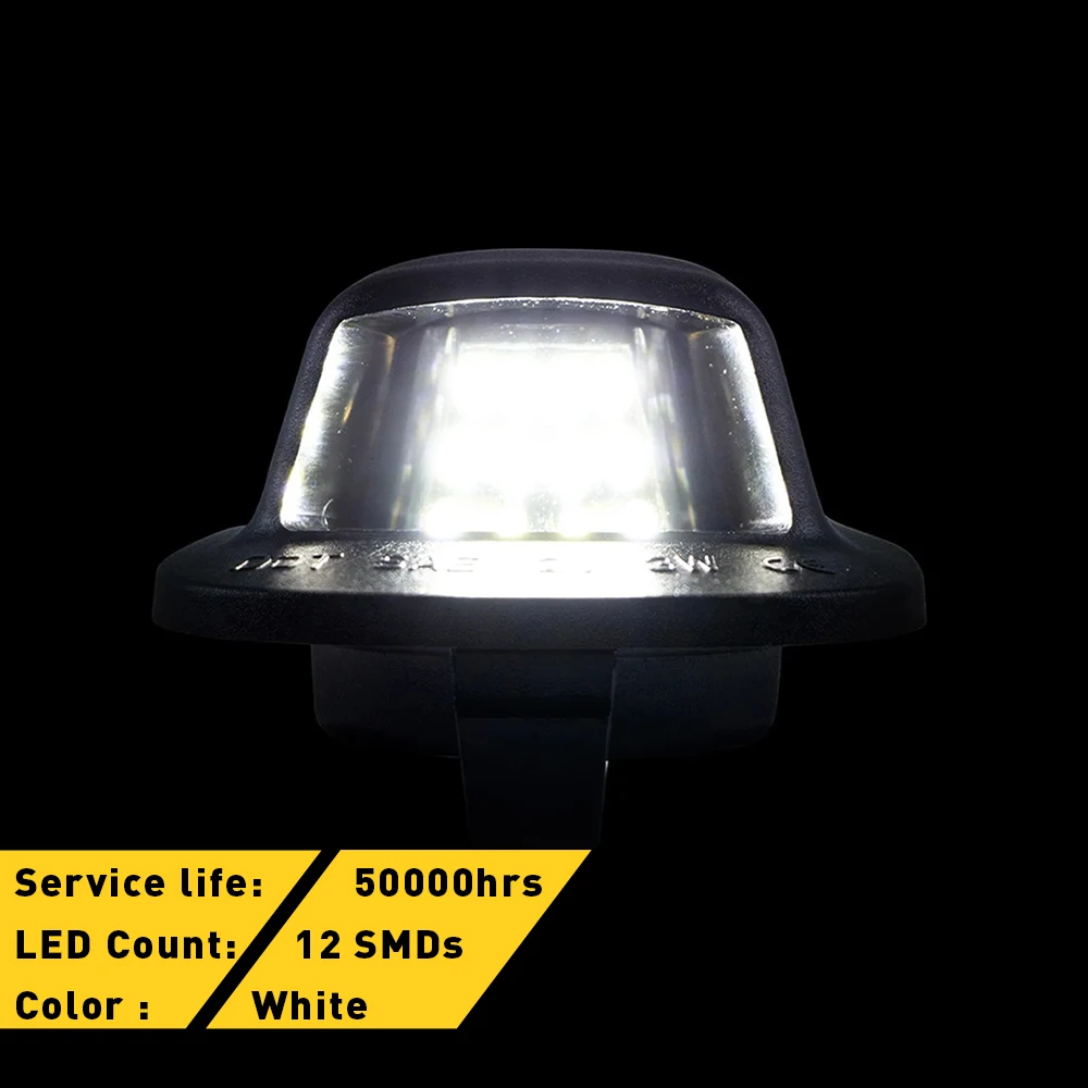 OXILAM 2Pcs LED License Plate Light For Nissan Frontier Xterra 1998 1999 2000 2001 2002 2003 Auto Lamp OE B6510-7Z010 265109Z400