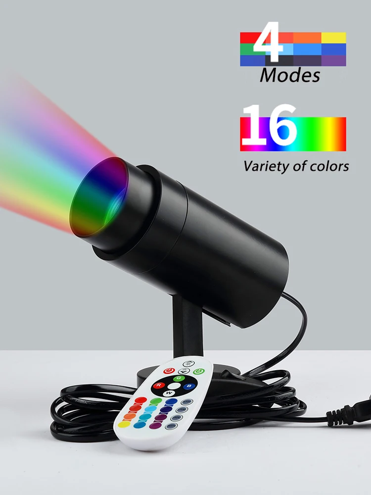 

Stage LED Spotlight RGB Lamp Remote Control Adjustable Atmosphere Decoration Indoor Ceiling Light KTV Bar Disco Neon Lighting
