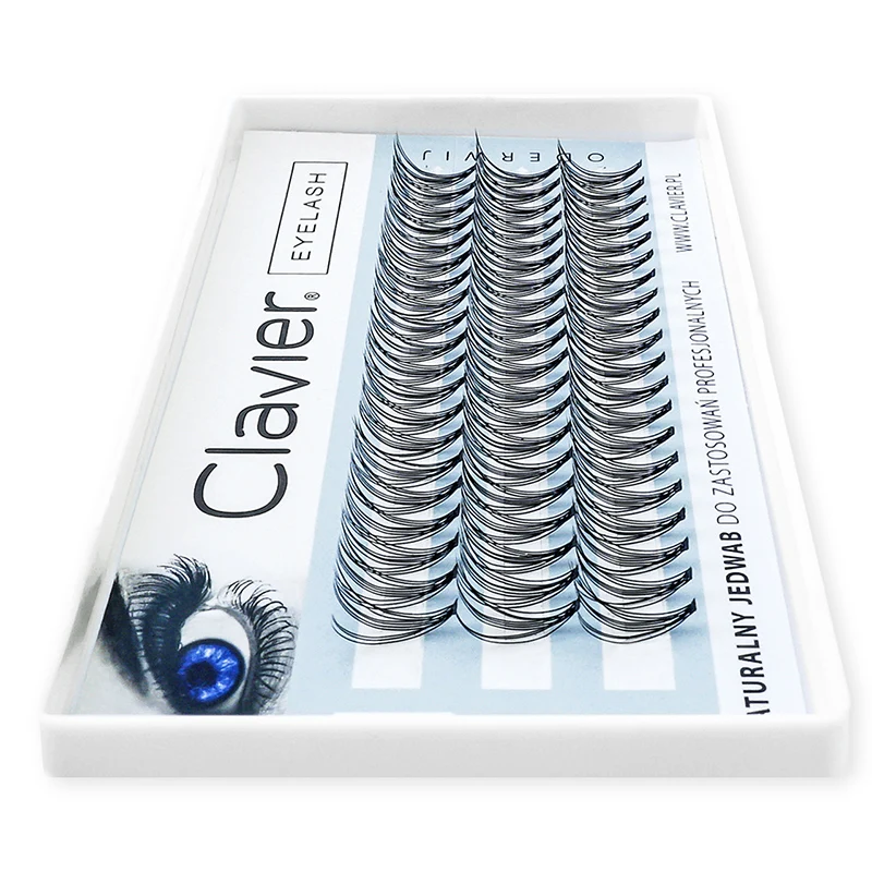 Clavier Classic Eyelashes Set Extension Naturally Softer Thick Long False Lash Individual Clumps Of Eyelash 10 Boxes Per Set