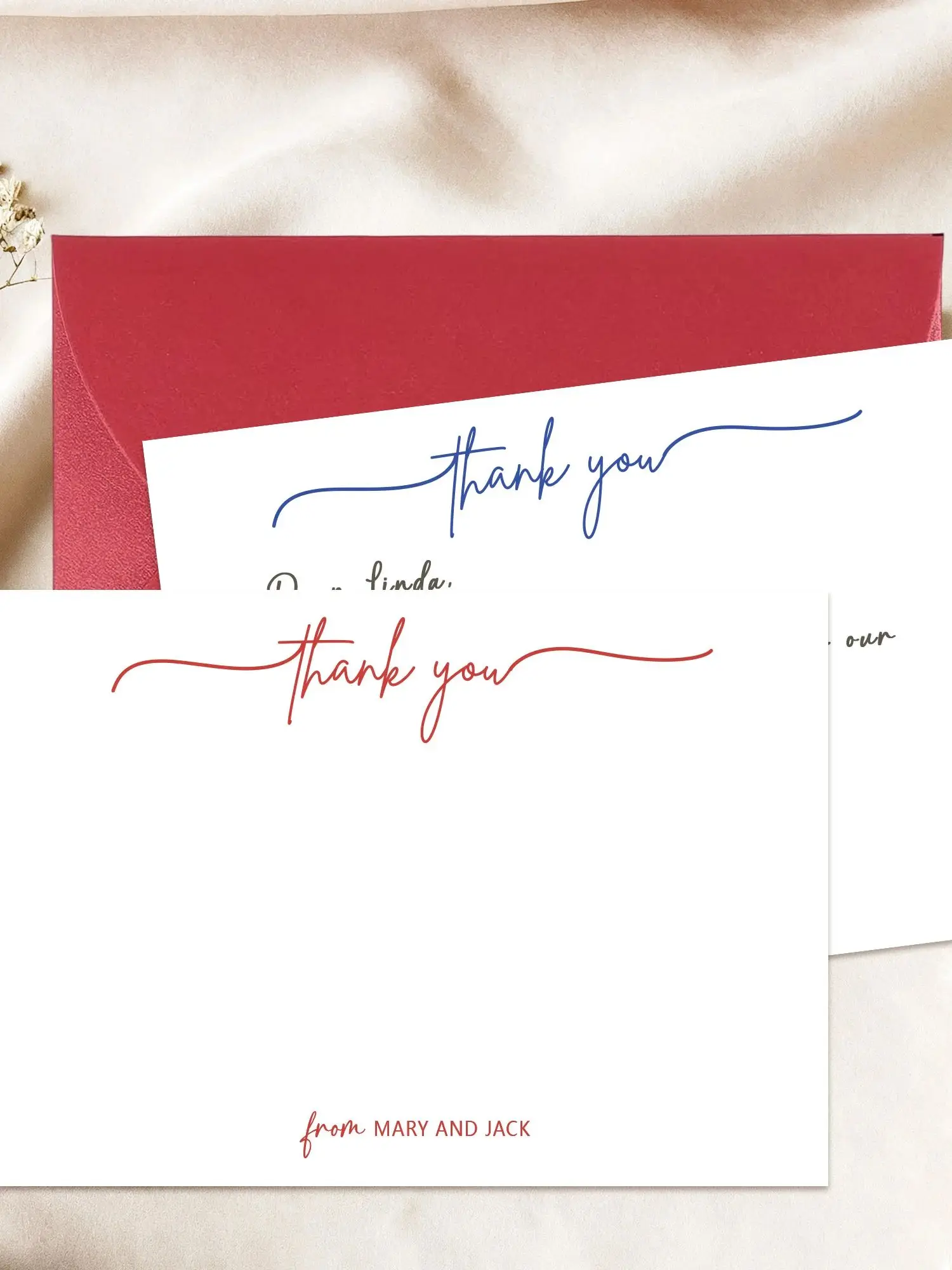 Benutzerdefinierte Umschläge Brief personalisierte Paare Dankeskarten mit Foto/Hochzeit Dankesbriefkarten/flache benutzerdefinierte Briefpapiernotiz – Detail 5