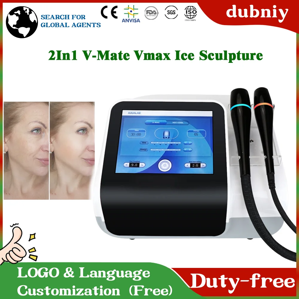 

2 In 1 V-Mate V Sculpture No-Cartridges Ultrasound Anti Aging V Line Carving Face Lifting Tightening Body Slimming Machine