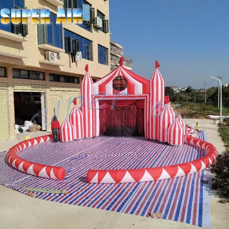 High-quality custom beautiful Inflatable carnival circus archway with removable ring entrance arch