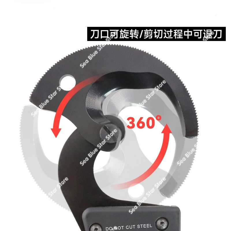 cable scissors gear type scissors wire cutters high strength alloy copper aluminum industrial grade electrical wire cutters