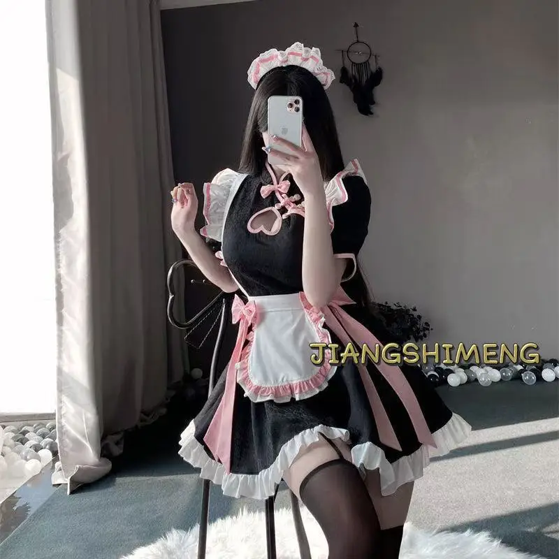 Chinese Stijl Meid Lolita Cosplay Kostuum Vrouwen Sweetheart Cheongsam Jurk Halloween Party Serveerster Rollenspel Animatie Show Nieuwe