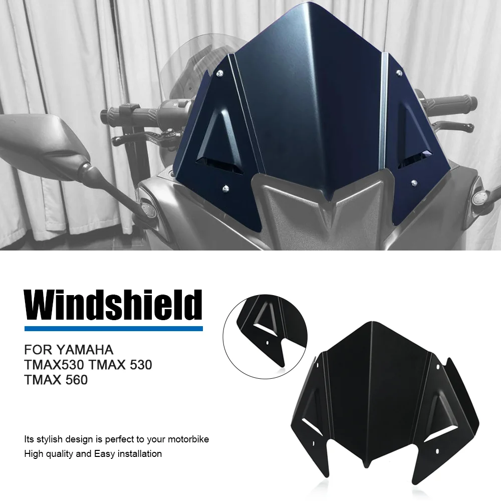 

For YAMAHA TMAX530 Tmax 530 2017-2018-2019 TMAX 560 2020-2021 Motorcycle Windshield Windscreen Windproof Wind Screen Deflector