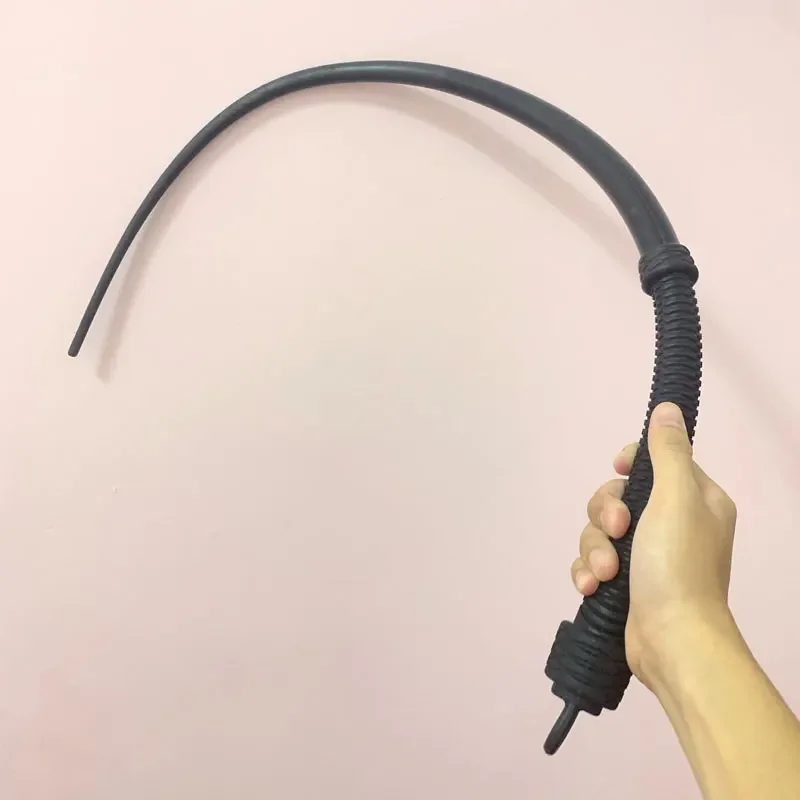 1M Handmade Rubber Whip Hard Riding Self-Defense Horse Outdoor Foldable EDC Elastic Traning Tool