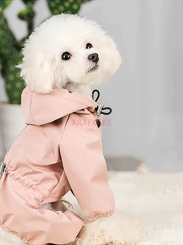 

Dog raincoat, Teddy bear, Schnauzer, small and medium-sized dog, four legged full bag, rain cover, pet dog, waterproof on rainy