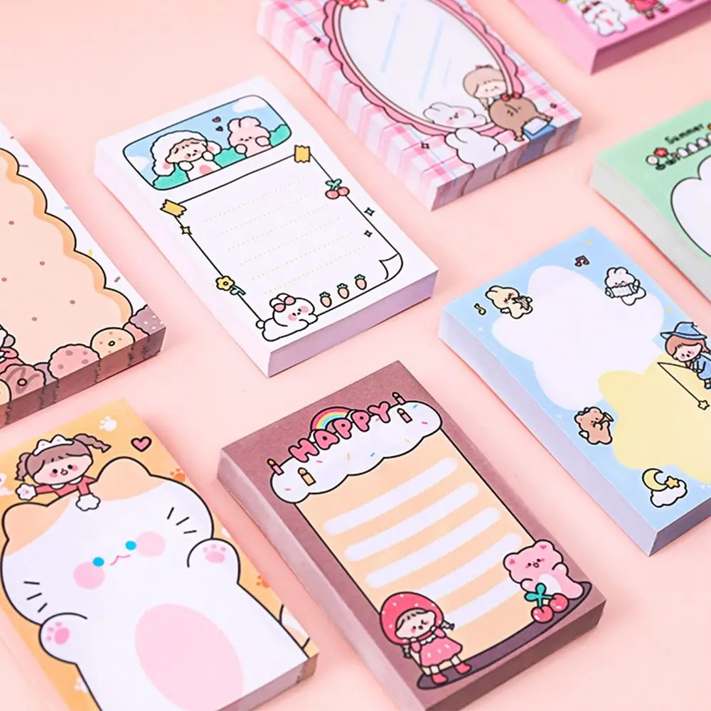 Niedliches Briefpapier zu tun Liste Sammelalbum Notizblock Papier dekorative Notiz papier Cartoon Mädchen Memo Pads Kawaii Nachricht Notizen