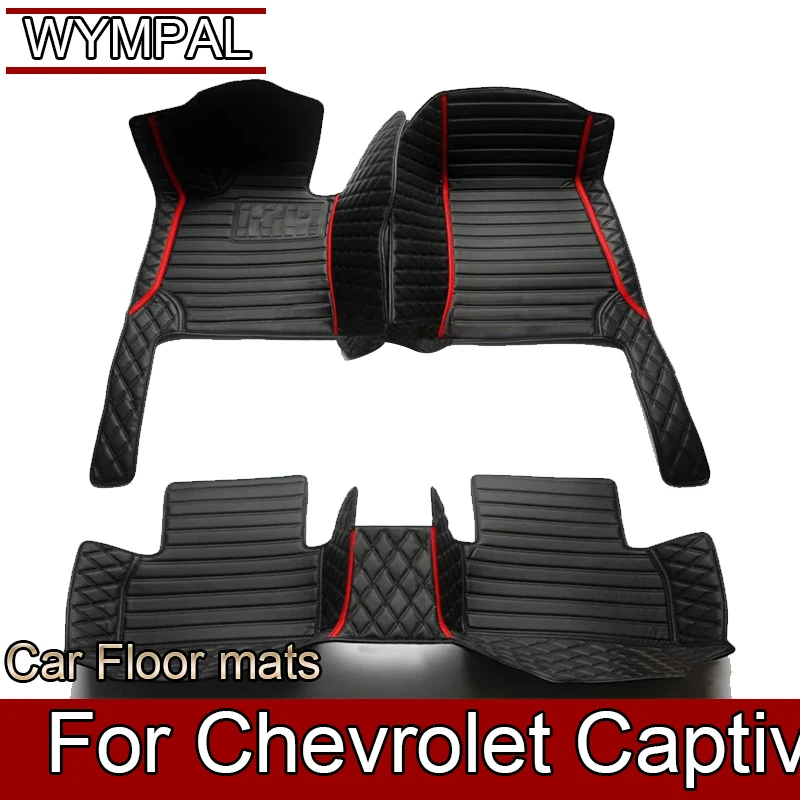 Car Mats Floor For Chevrolet Captiva CN202S 2022 2023 7 Seater Waterproof Leather Car Mats Full Set Alfombrillas Car Accessories