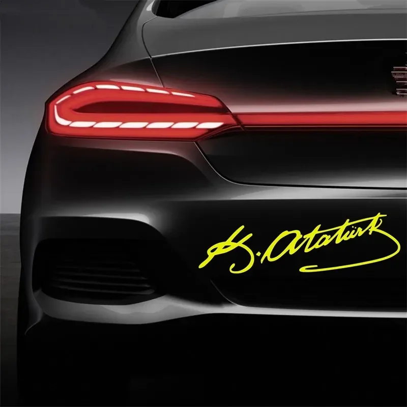 Personality for Mustafa, Turkey Creative Signature Car Sticker Fun Scratch Decorative Waterproof Sunscreen Sticker, 15cm