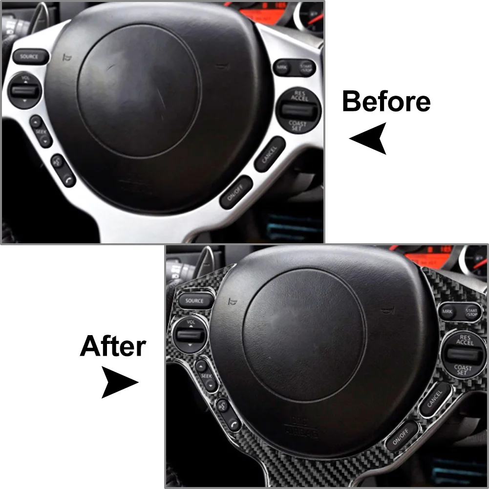 Car Steering Wheel Button Frame Cover Trim Decorative Stickers For Nissan GTR R35 2008 2009 2010 2011 2012 2013 2014 2015 2016