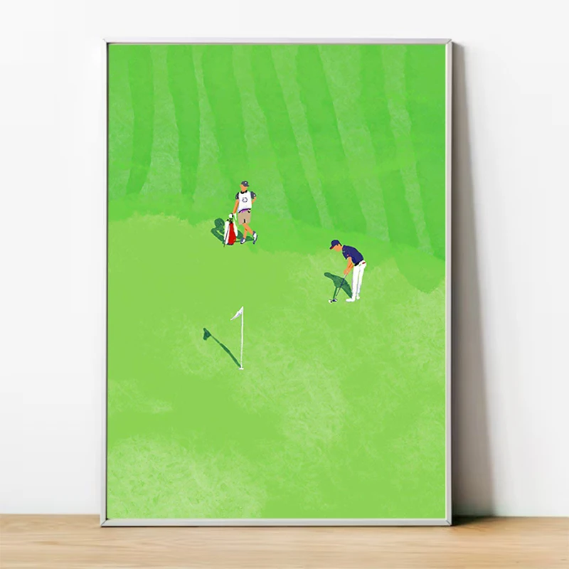 

Home Interior Decoration Living Room Decor Man Golfing Poster – Retro Golf Wall Art for Golf Lovers and Sports Enthusiasts Mural