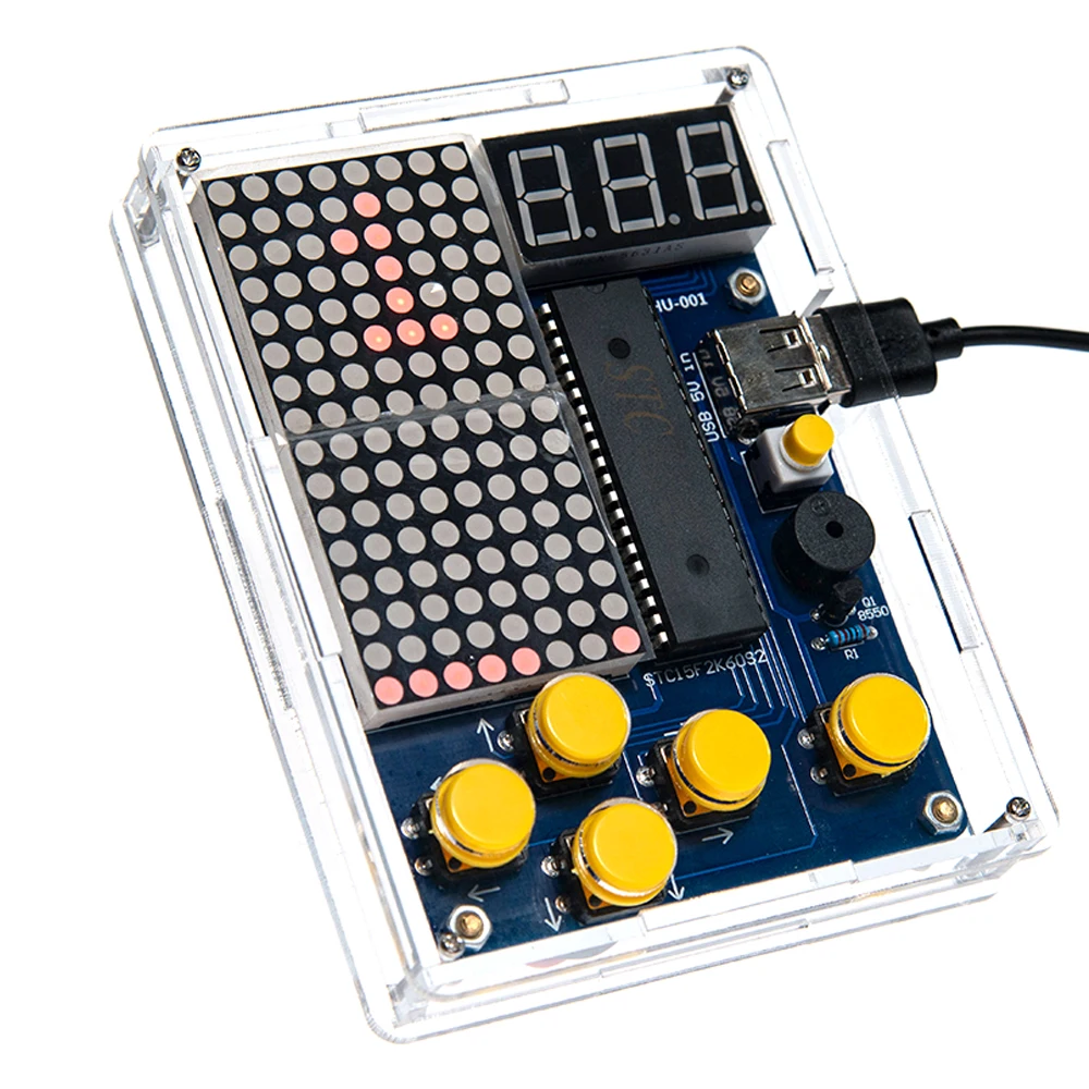 Diy Pixel Game Maker Kit Elektronica Diy Solderen Project Praktijk Soldeer Leren Assemblage Met Shell 3x Batterij Box