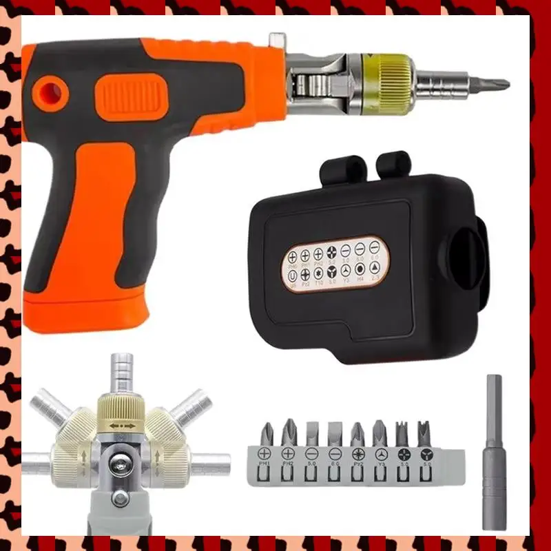 A72P Ratschenschraubendreher, 180-Grad-verstellbarer Winkel, Schraubendreher, Elektronik, Computer-Werkzeuge, Reparatursatz, ergonomischer Mutternantrieb