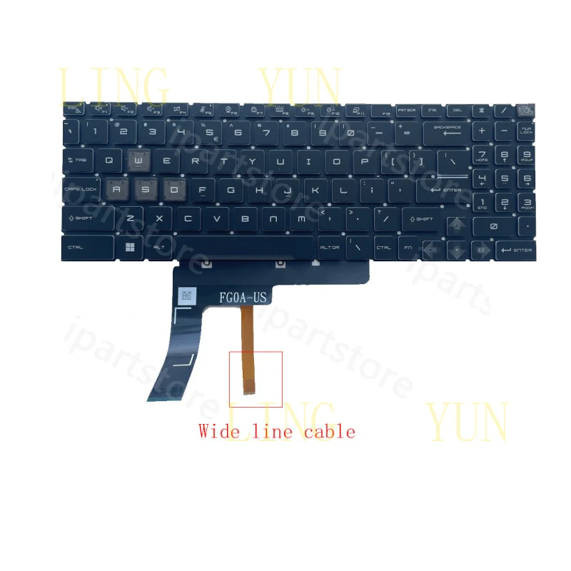 Z  RGB Backlit keyboard for MSI Cyborg 15 Air A12V MS-15K1 A13VEK A13VFK A13UCK