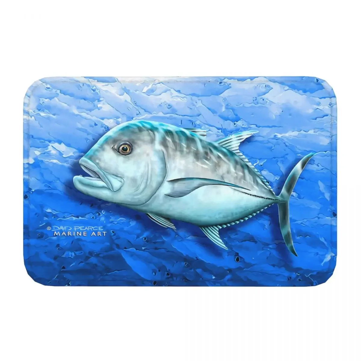 Sport Bathroom Mat Giant Trevally Face Rug Home Doormat Kitchen Carpet Decoration