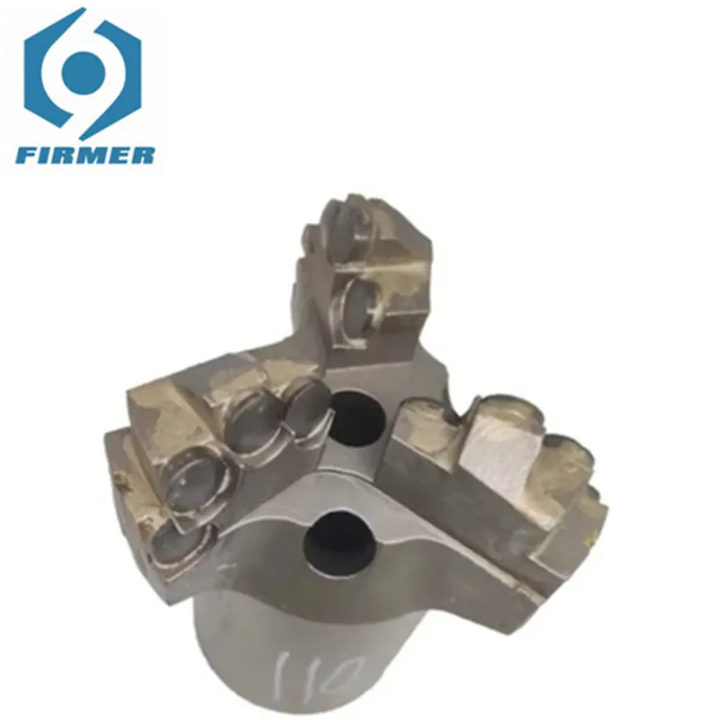 110mm Three Wing Concave Non-cored Step Drilling Tool High And Low Teeth Bit PDC Wings Matrix Mining Well Drill Bit