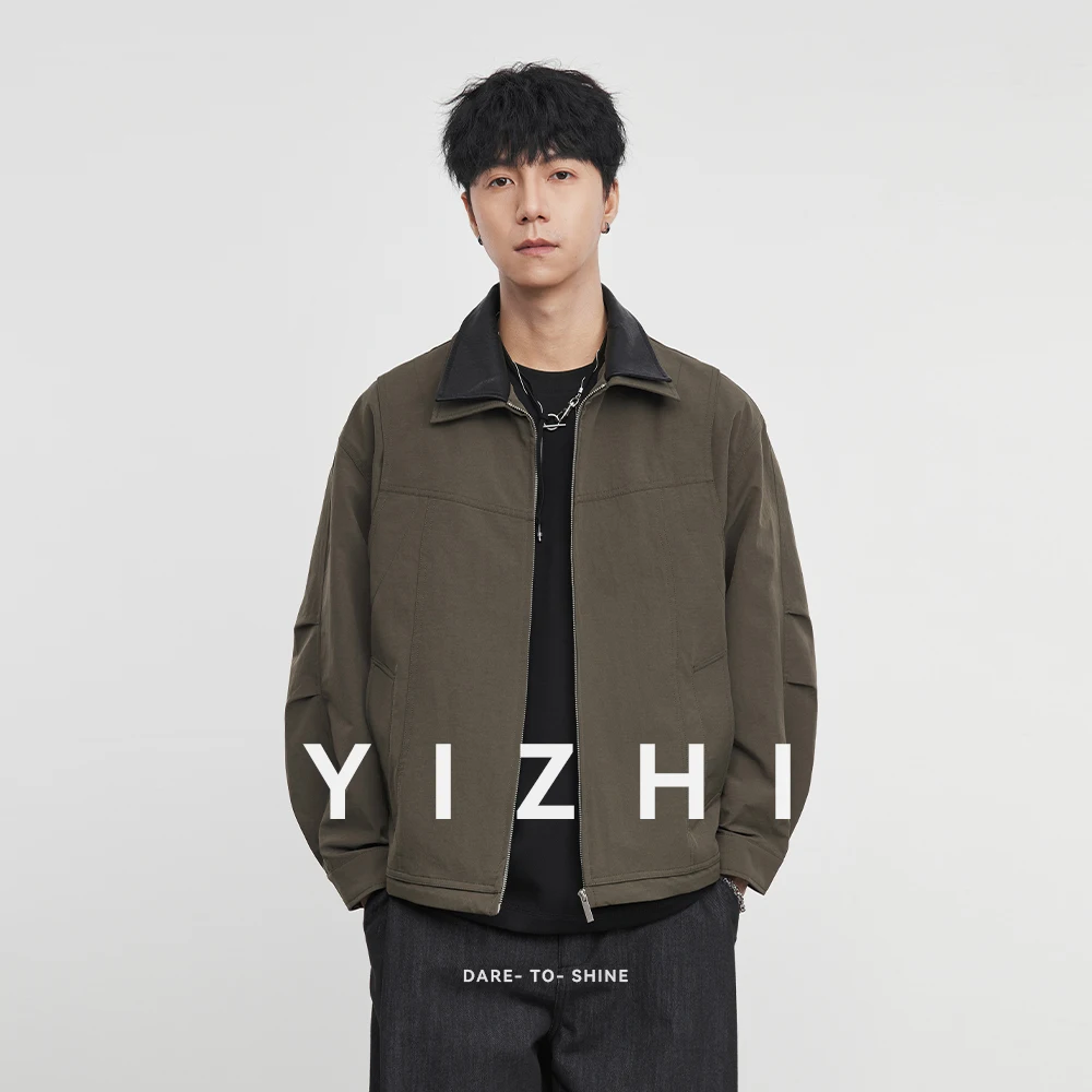 

Модная мужская куртка с лацканами в стиле ретро, осень-зима 2022, новая свободная повседневная рабочая одежда контрастного цвета, стильные мужские топы и пальто