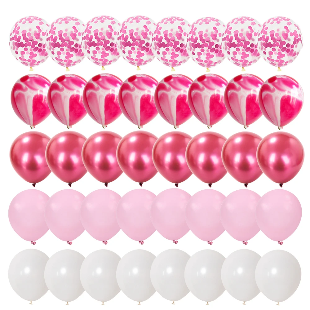 40 stücke 10 Zoll Schwarz gold Latex Ballon Konfetti Marmor Makronen Ballon Hochzeit Geburtstags feier Dekoration Baby party Luftballons – Detail 6
