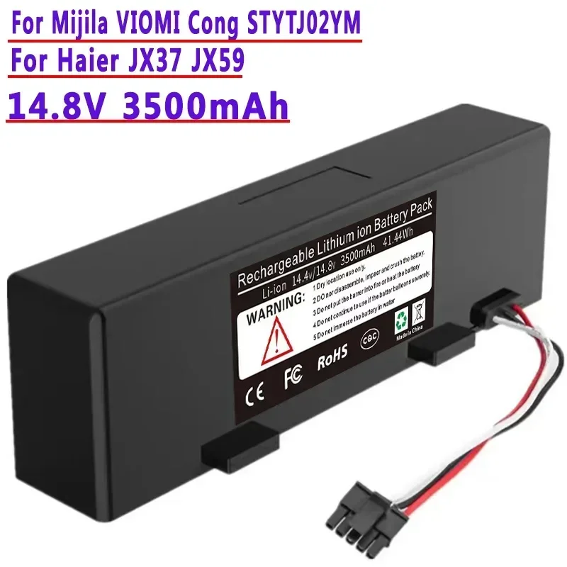 100% Original Viomi-batería Original V3 V2 Pro VRVCLMB21B MVVC01-JG STYTJ02YM, aspiradora robótica, 14,8 V, 3500mAh