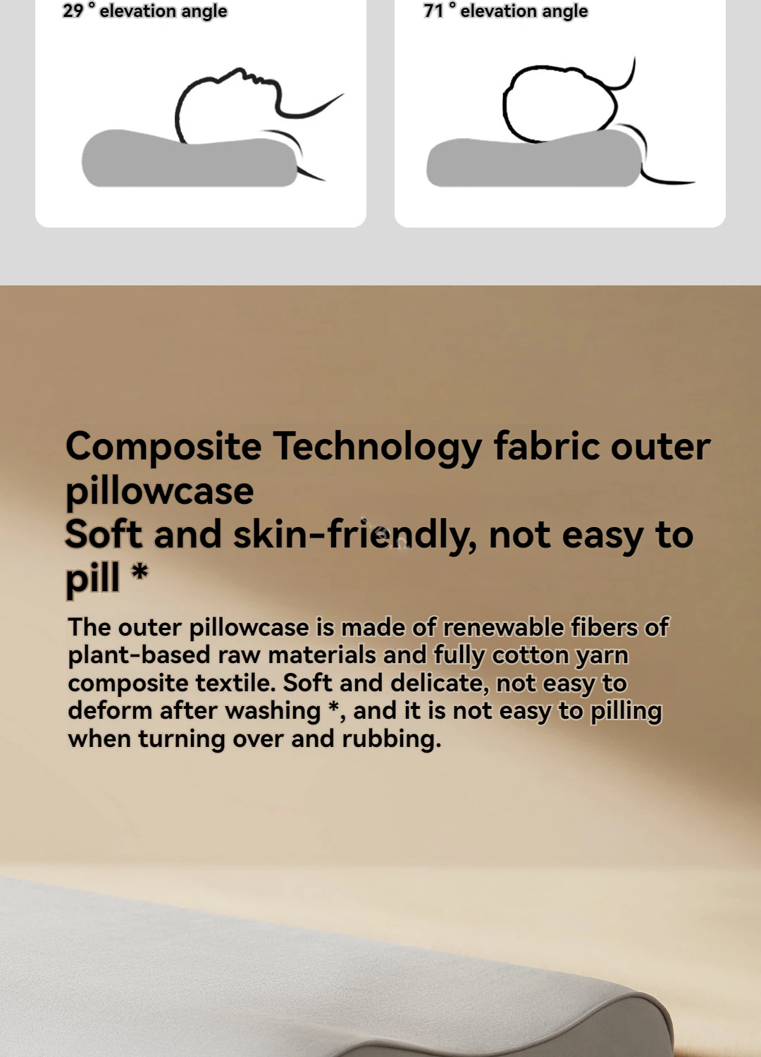 original Xiaomi Mijia Neck Protecting Memory Foam Pillow Slow Pillow Core Relieve Cervical Vertebra Deep sleep - Image 4