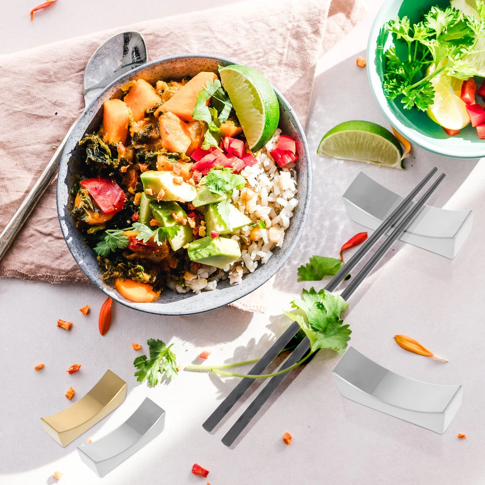 

2pcs Tableware Holder Chopsticks Spoons Forks Organizer Rest Kitchen Ware Rack Knives Holder Light Compact Stable Dining