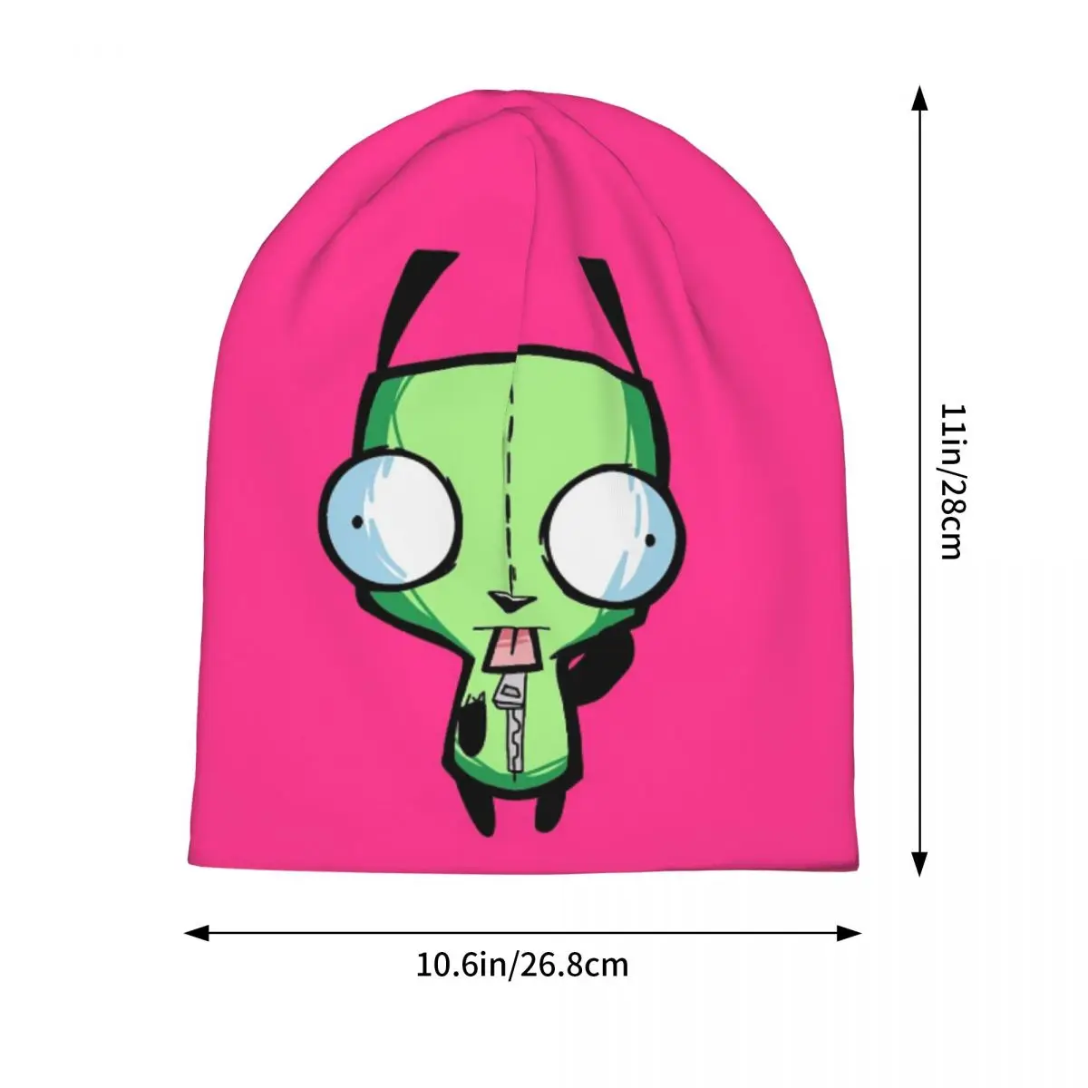 Invader Zim Madness  Unisex Adult Beanies Caps Knitted Bonnet Hat Warm Hip Hop Autumn Winter Outdoor Skullies Hats