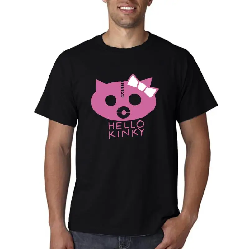 The Wet Spots Hello Kinky Size S-3XL Tees Black MenCotton T-shirt MenHigh Quality Custom Printed Tops Hipster Tees 2022