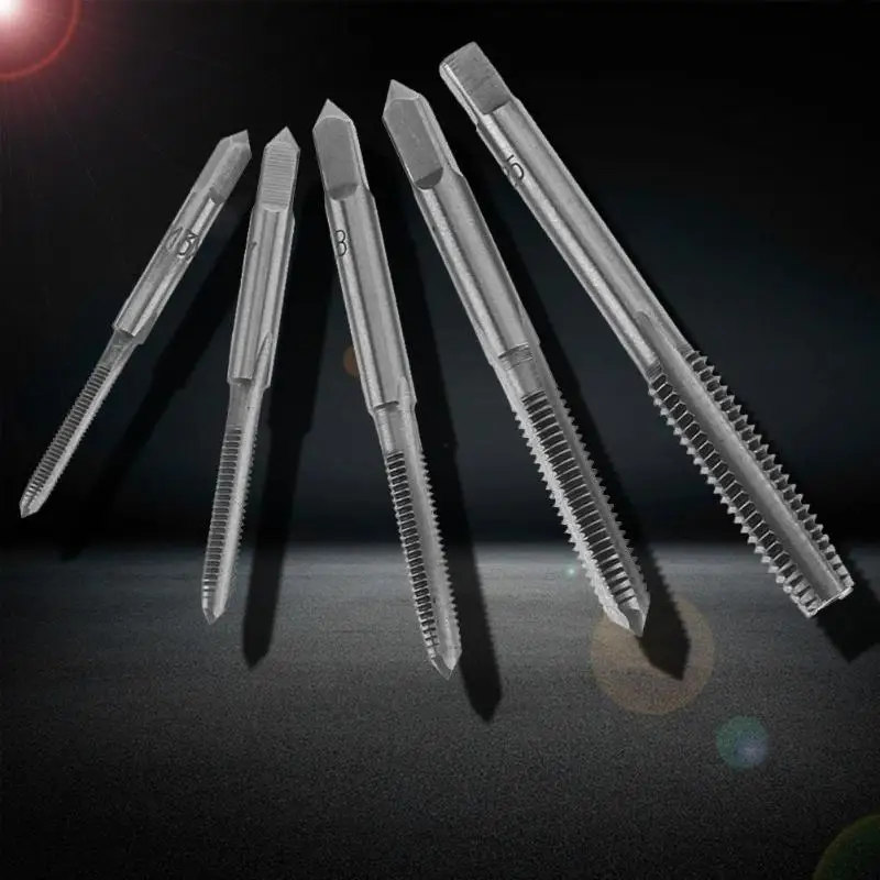 

6Pcs/set Adjustable 3-8mm T-Handle Ratchet Tap Wrench With M3-M8 Machine Screw Thread Metric Plug Machinist Tool