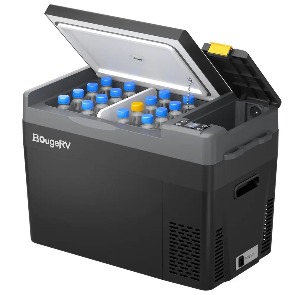 

12 Volt Refrigerator, CRPRO 30 Quart 12V Car Fridge, Portable Freezer 850, Compressor Cooler with 12V 24 DC, 110240 AC for Outd