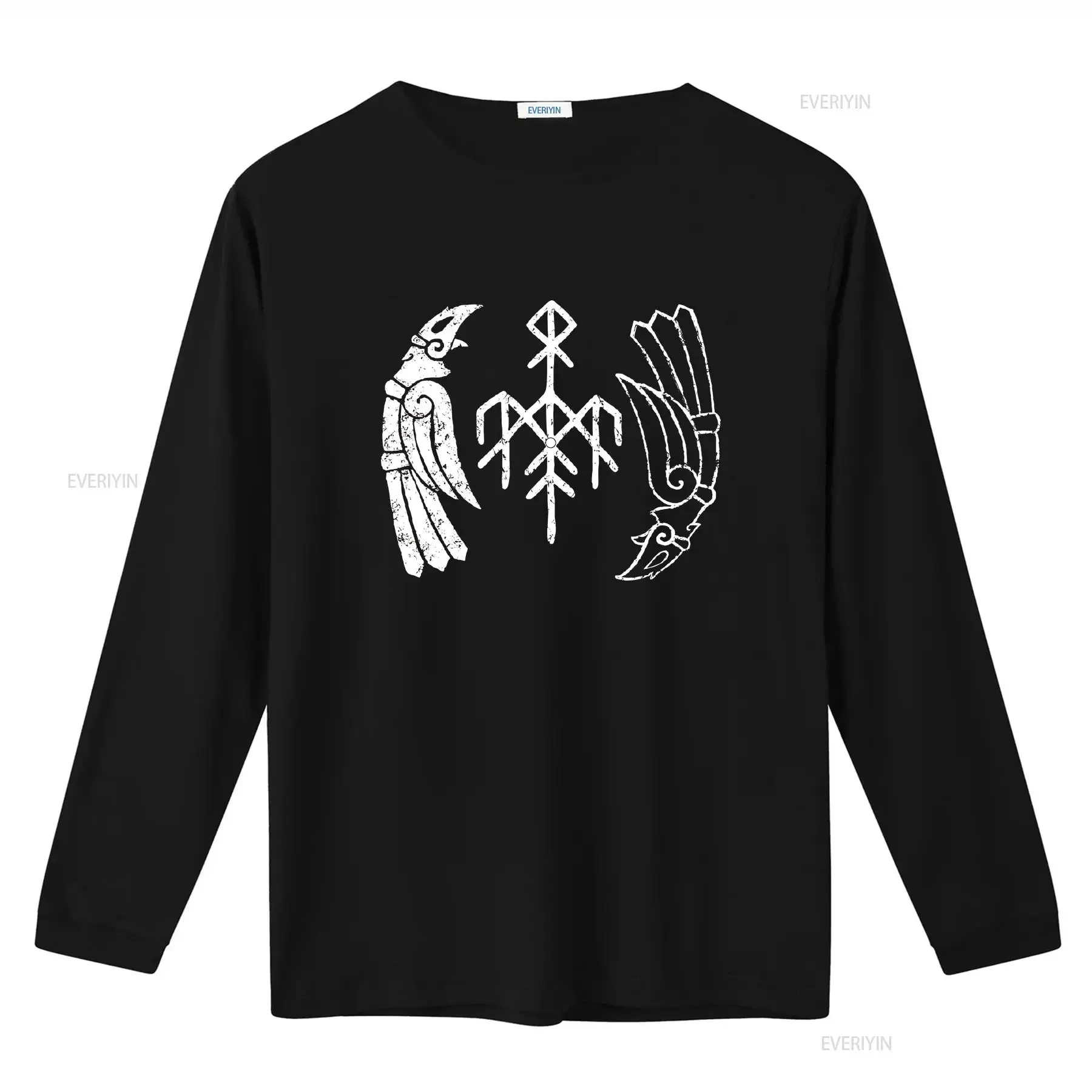 Wardruna kvitravn العضوية ts تي شيرت خمر غسلها تنفس موضة أنيقة مريحة للارتداء اليومي امتدت #3