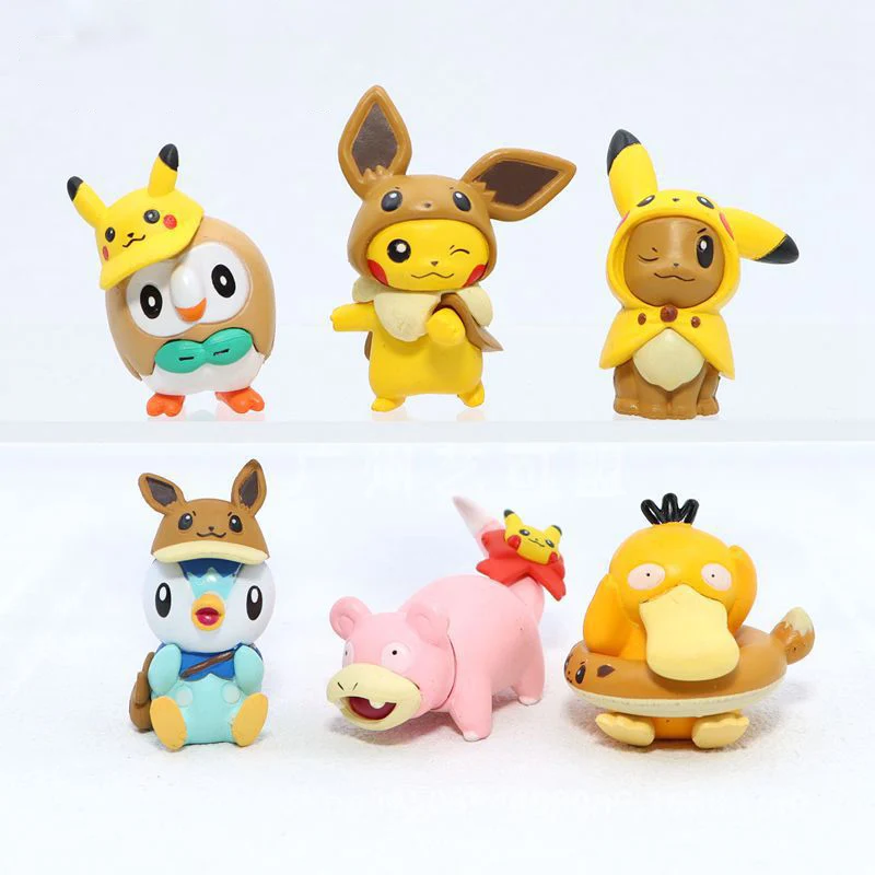 Pokémon anime gashapon sospensione hračka piplup figurka slowpoke panenka pikachu psyduck eevee akce figur modelka ornamenty hraček dárky