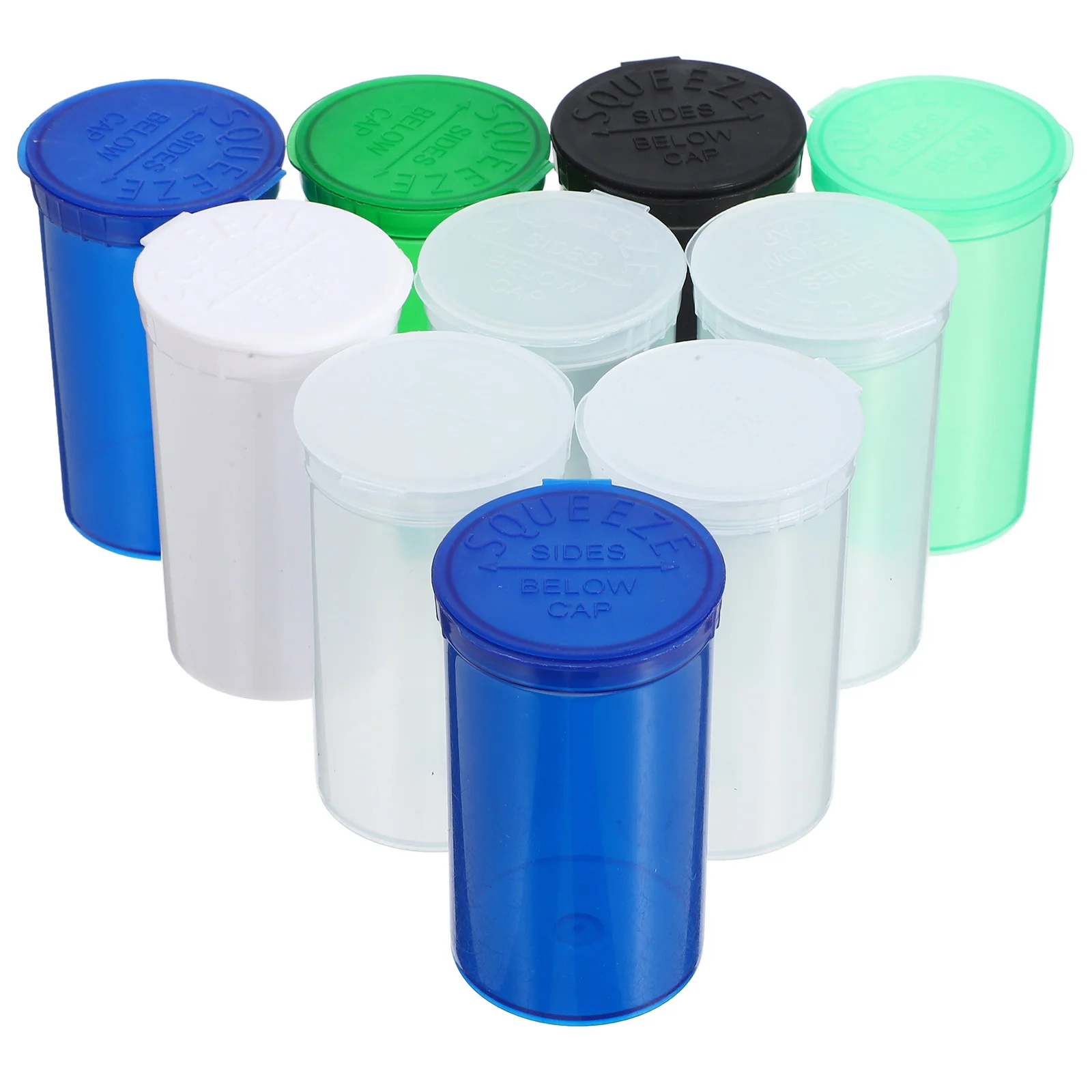 10 Pcs Medicine Storage Tube Handbag Pill Container Waterproof Sealed Bottle with Cover Mini Plastic Small