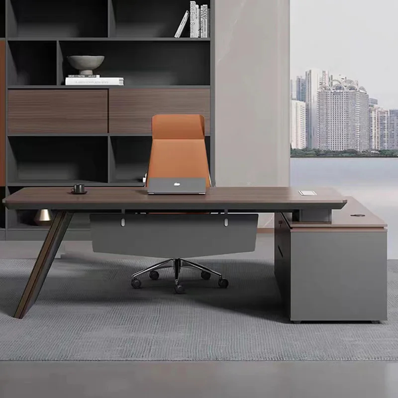 

Boss Desk, Simple And Modern Desk, Office Furniture, President, Supervisor, Desk Manager, Desk Cabinet Combination