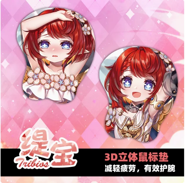 

Аниме Honkai: Star Rail Tribios Косплей 3D мягкий силикагель коврик для мыши подставка для запястий игровая клавиатура настольный игровой коврик
