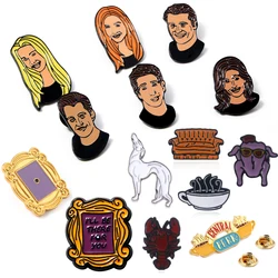 TV Show Friends Badge Brooch Monica's Door I Will Be There for You Pins Brooches Women Men Lapel Pin Jewelry Gift