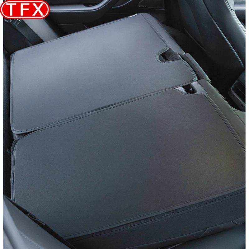 For Tesla Model 3 Y 2023 2022 2021 Car Styling Rear Seat Backrest Cushion Trunk Mat Pad Interior Modification Auto Accessories