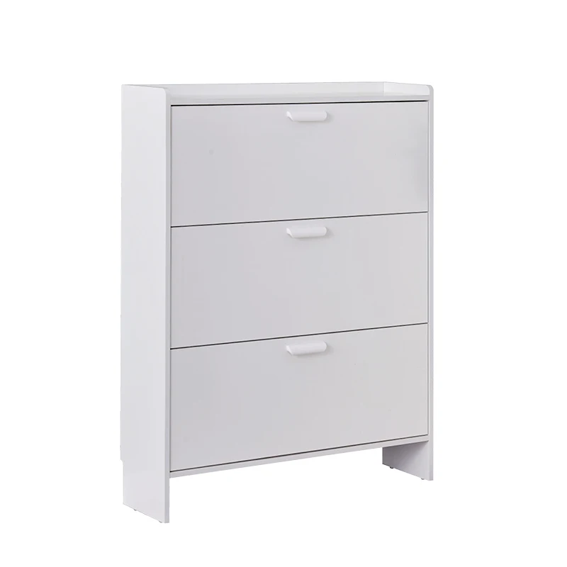 Ultra thin shoe cabinet  household door economy simple modern storage cabinet narrow large capacity flip bucket small shoe rack image 4