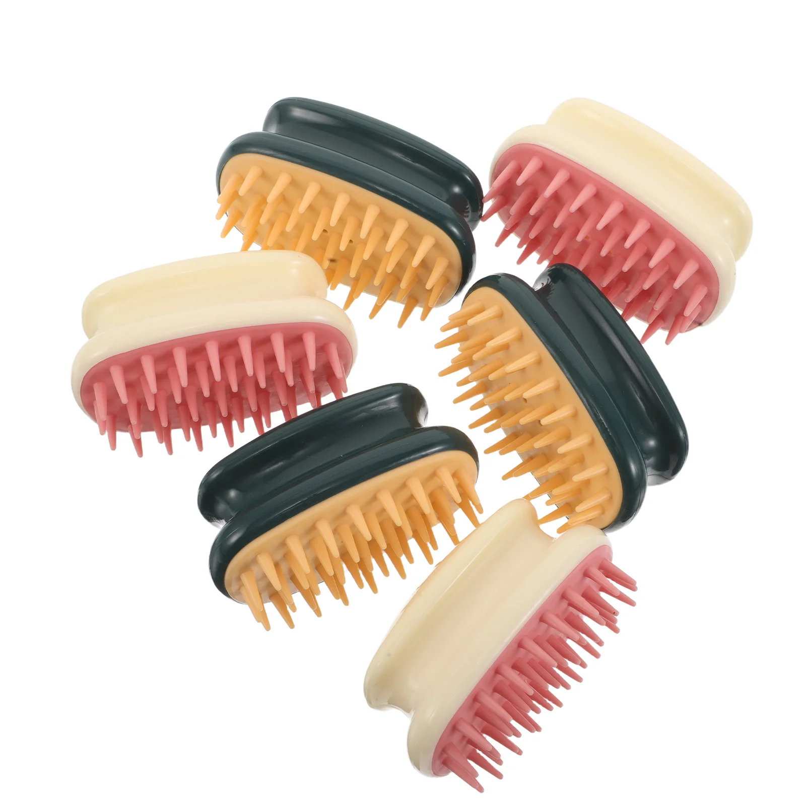 

6Pcs Hair Shampoo Brush Soft Tpr Scalp Massager Scalp Brush Replacement Dandruff Removal Shower Hair Care Tool