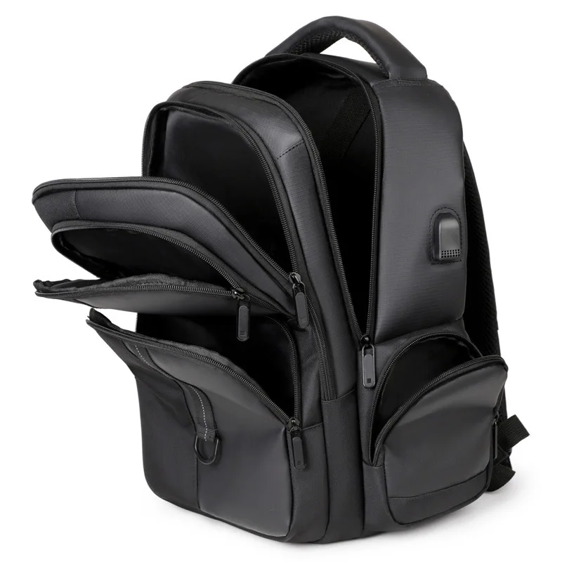 Contrasting color backpack Large capacity high value schoolbag Male high school student Multi-layer strong and durable computer