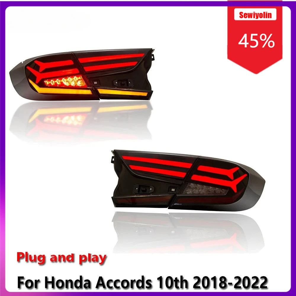 

Автомобильные светодиодные лампы Sewiyolin в сборе для HONDA Accords 10th 2018-2022 RGB Auto Fog DRL, стоп-сигнал, указатель поворота