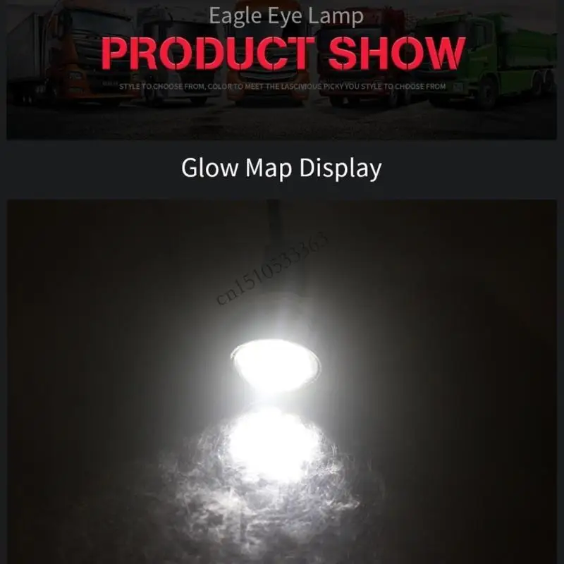 

090E Auto License Plate Lamps Working Light Eye LED 23mm 4014 12SMD Waterproof