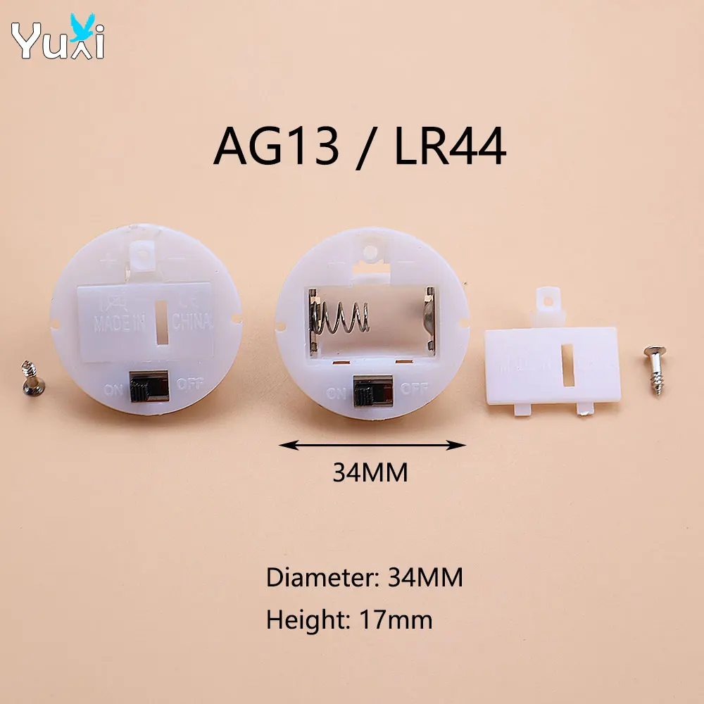 Yuxi 5 set AG13/LR44 Circular base with switch, battery box, button compartment, process base, battery storage box, battery