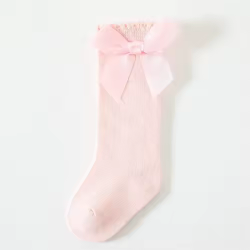 Baby Girls Bow Knee High Socks Cute Kids Girl Student Princess Sock Children Solid Color Cotton Socks Infant Newborn Clothing - Image 9