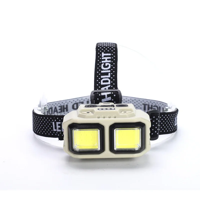 New Upgraded-COB LED Headlamp Type-C USB Rechargeable Headlight Outdoor Waterproof Head Flashlight High Power Head Lamp