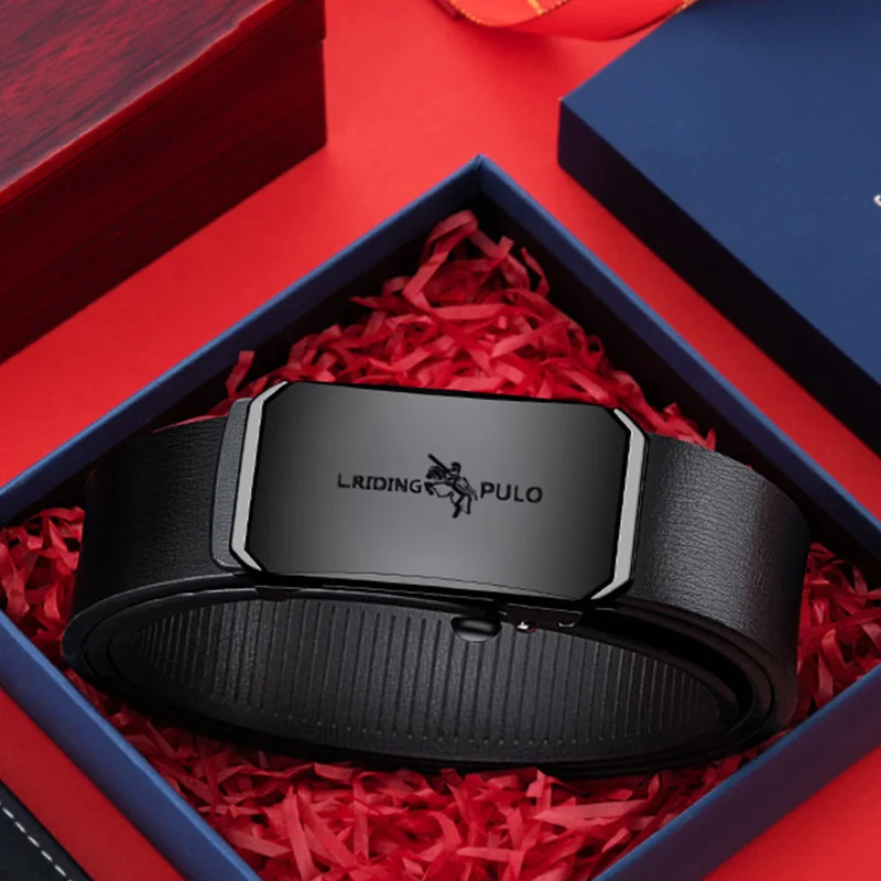 Cintura interna senza denti da uomo Cintura da lavoro Cintura per pantaloni alla moda versatile con fibbia automatica autentica