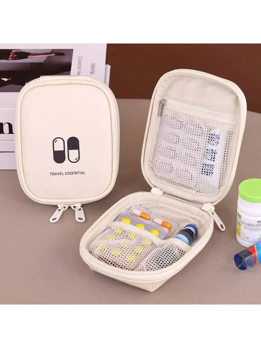 Новая портативная мини-сумка из искусственного материала для женщин, дорожная сумка для хранения лекарств, семейная сумка для неотложной медицины