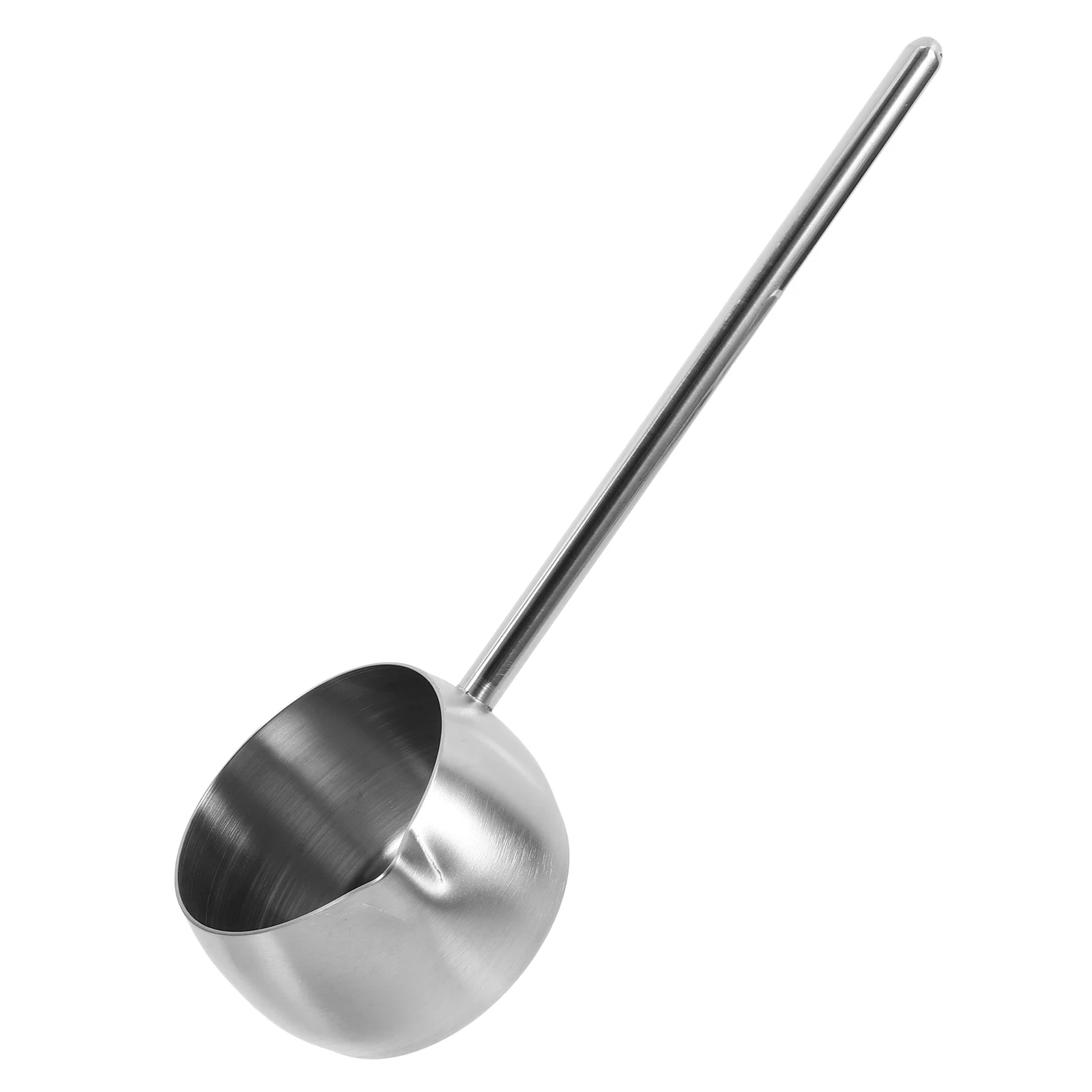 

1pc 304 Stainless Burning Oil Spoon 300ml Silver Soup Ladle Water Scoop Kitchen Water Spoon Gadget Easy Clean