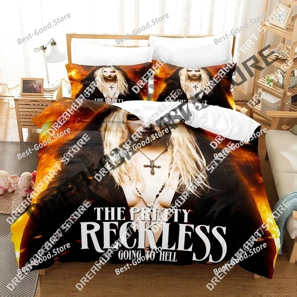 3D Print The Pretty Reckless Bedding Set Twin Queen King Full Size Duvet Cover Pillowcase Bed boys girls Adult Home Textiles